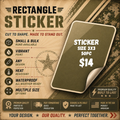 RECTANGLE STICKER 3" 50PCS