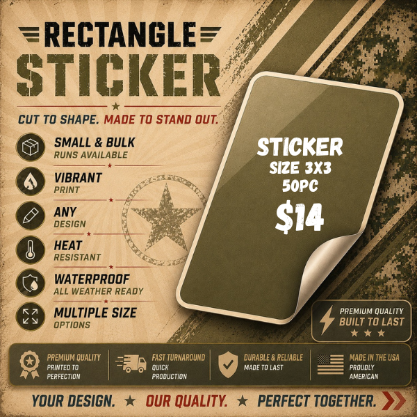RECTANGLE STICKER 3" 50PCS