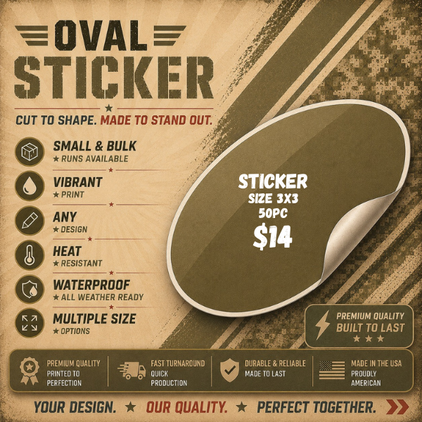 OVAL 3" 50PCS